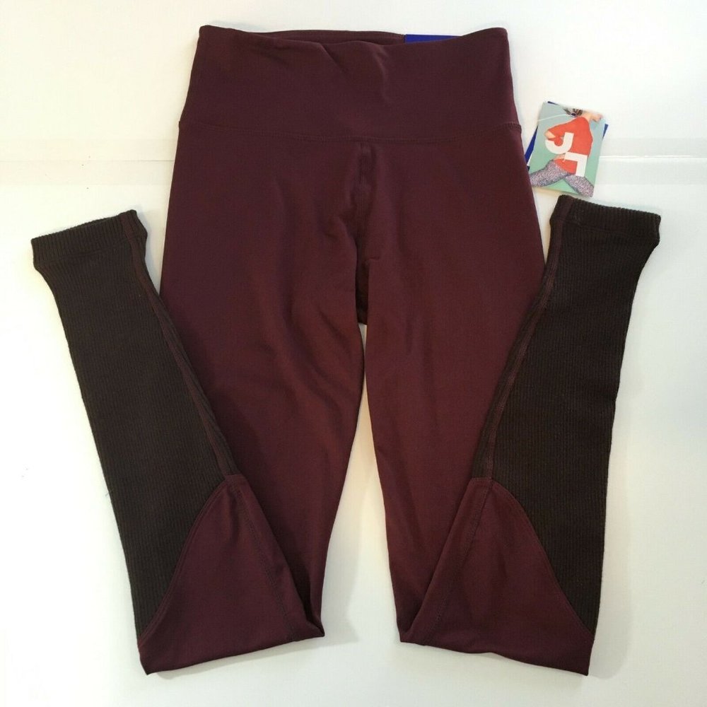 Joy Lab Regular Length High-Rise Burgundy Leggings